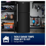 Maytag MRTX5119SB Top Freezer Refrigerator, 30 inch Width, 19 cu. ft. Capacity, Optional Ice Maker (Special Order), Black colour