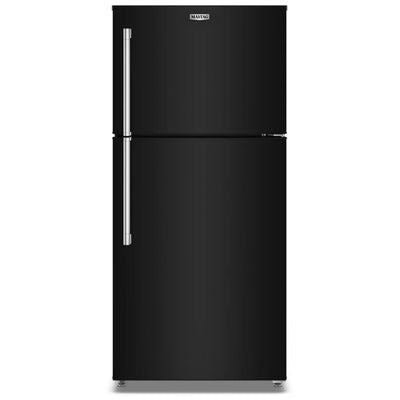 Maytag MRTX5119SB Top Freezer Refrigerator, 30 inch Width, 19 cu. ft. Capacity, Optional Ice Maker (Special Order), Black colour, EvenAir™ Cooling System, PowerCold® Feature, BrightSeries™ LED, FreshLock™ crisper