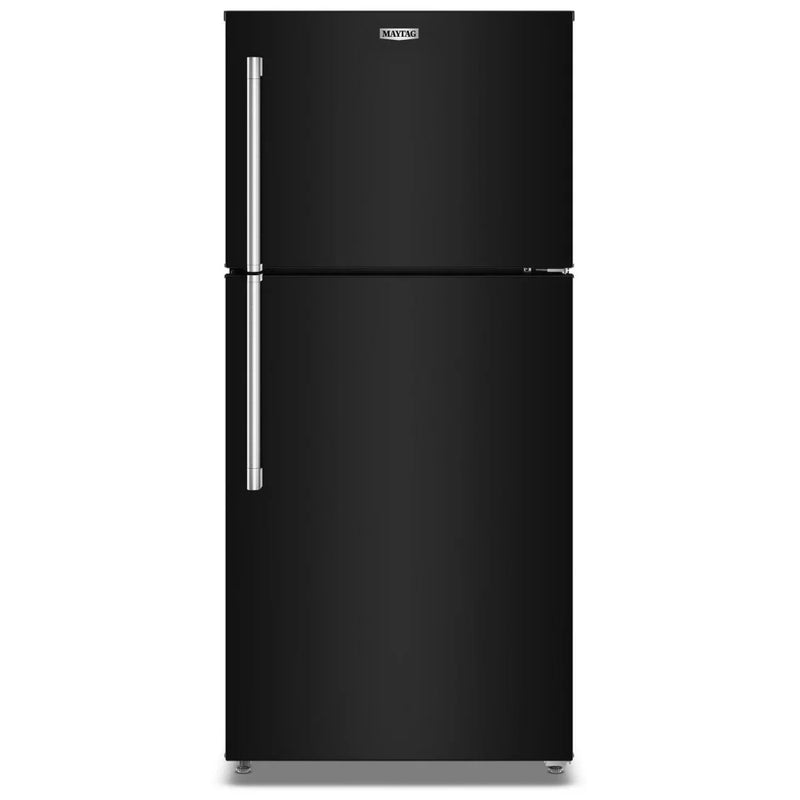 Maytag MRTX5119SB Top Freezer Refrigerator, 30 inch Width, 19 cu. ft. Capacity, Optional Ice Maker (Special Order), Black colour