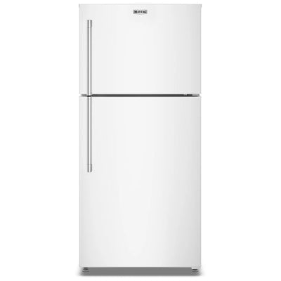 Maytag MRTX5119SW Top Freezer Refrigerator, 30 inch Width, 19 cu. ft. Capacity, Optional Ice Maker (Special Order), White colour, EvenAir™ Cooling System, PowerCold® Feature, BrightSeries™ LED, FreshLock™ crisper