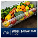 Maytag MRTX5121TB Top Freezer Refrigerator, 33 inch Width, 21 cu. ft. Capacity, Ice Dispenser (Freezer Located), Black colour, EvenAir™ Cooling System, PowerCold® Feature, BrightSeries™ LED, FreshLock™ crisper