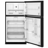 Maytag MRTX5121TB Top Freezer Refrigerator, 33 inch Width, 21 cu. ft. Capacity, Ice Dispenser (Freezer Located), Black colour, EvenAir™ Cooling System, PowerCold® Feature, BrightSeries™ LED, FreshLock™ crisper