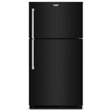 Maytag MRTX5121TB Top Freezer Refrigerator, 33 inch Width, 21 cu. ft. Capacity, Ice Dispenser (Freezer Located), Black colour, EvenAir™ Cooling System, PowerCold® Feature, BrightSeries™ LED, FreshLock™ crisper