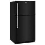 Maytag MRTX5121TB Top Freezer Refrigerator, 33 inch Width, 21 cu. ft. Capacity, Ice Dispenser (Freezer Located), Black colour, EvenAir™ Cooling System, PowerCold® Feature, BrightSeries™ LED, FreshLock™ crisper