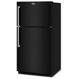 Maytag MRTX5121TB Top Freezer Refrigerator, 33 inch Width, 21 cu. ft. Capacity, Ice Dispenser (Freezer Located), Black colour, EvenAir™ Cooling System, PowerCold® Feature, BrightSeries™ LED, FreshLock™ crisper