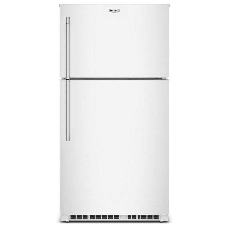 Maytag MRTX5121TW Top Freezer Refrigerator, 33 inch Width, 21 cu. ft. Capacity, Optional Ice Maker (Special Order), White colour, FreshLock™ crisper