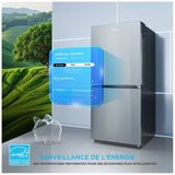 Midea MRU21C7BST Bottom Freezer Refrigerator, 20.0 cu. ft. Capacity, Stainless Steel colour