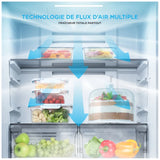 Midea MRU21C7BST Bottom Freezer Refrigerator, 20.0 cu. ft. Capacity, Stainless Steel colour