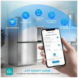 Midea MRU21C7BST Bottom Freezer Refrigerator, 20.0 cu. ft. Capacity, Stainless Steel colour