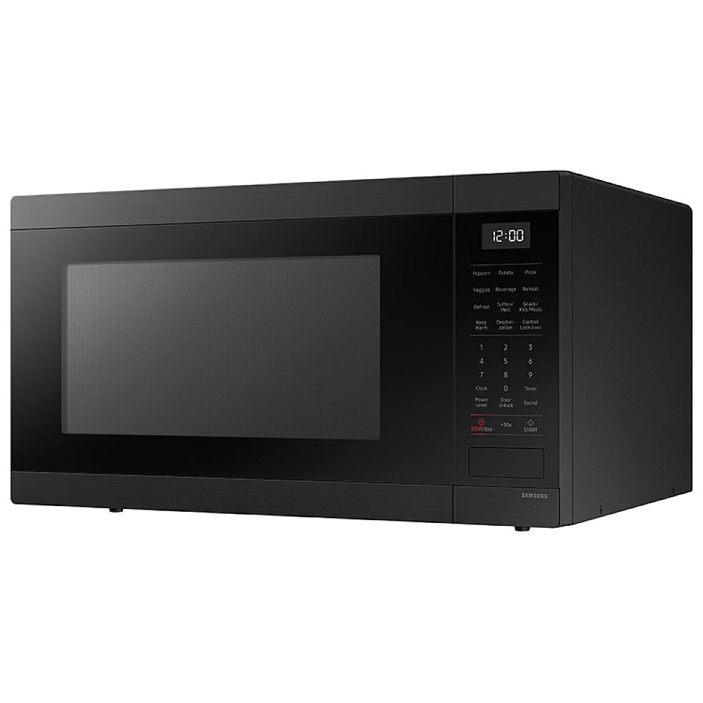 Samsung MS19DG8500MTAC Countertop Built In Microwave, 24 inch Exterior Width, 1.9 cu. ft. Capacity, 900 W Watts, Matte Black Steel colour