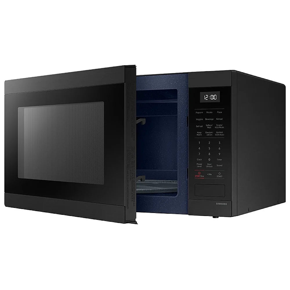 Samsung MS19DG8500MTAC Countertop Built In Microwave, 24 inch Exterior Width, 1.9 cu. ft. Capacity, 900 W Watts, Matte Black Steel colour