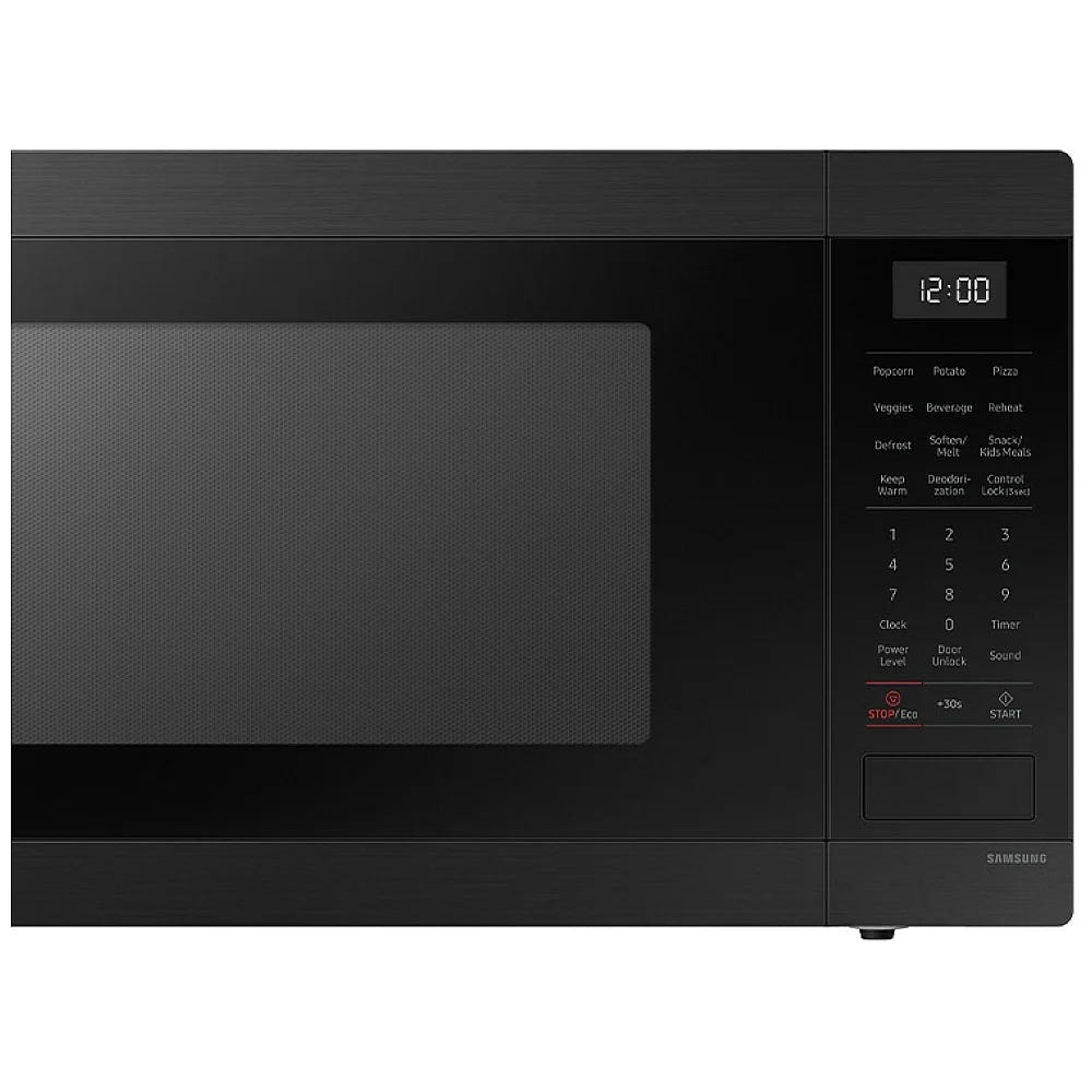 Samsung MS19DG8500MTAC Countertop Built In Microwave, 24 inch Exterior Width, 1.9 cu. ft. Capacity, 900 W Watts, Matte Black Steel colour