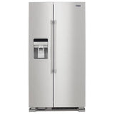 Maytag MSS25C4MGZ Side by Side Refrigerator, Ice Dispenser (Thru Door), Water Dispenser (Exterior), 24.51 cu. ft. Capacity, Stainless Steel colour