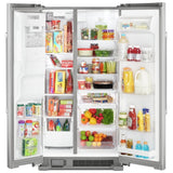 Maytag MSS25C4MGZ Side by Side Refrigerator, Ice Dispenser (Thru Door), Water Dispenser (Exterior), 24.51 cu. ft. Capacity, Stainless Steel colour