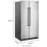 Maytag MSS25N4MKZ Side by Side Refrigerator, 36 inch Width, 25 cu. ft. Capacity, Stainless Steel colour
