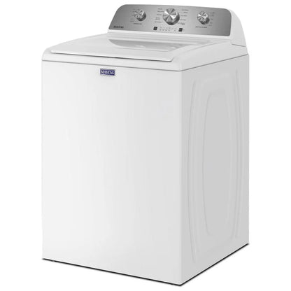 Maytag MTW4205SW 顶部装载洗衣机，4.8 立方英尺洗衣机容量，10 种洗涤程序，5 种温度设置，700 RPM 洗衣机旋转速度，搅拌器，白色