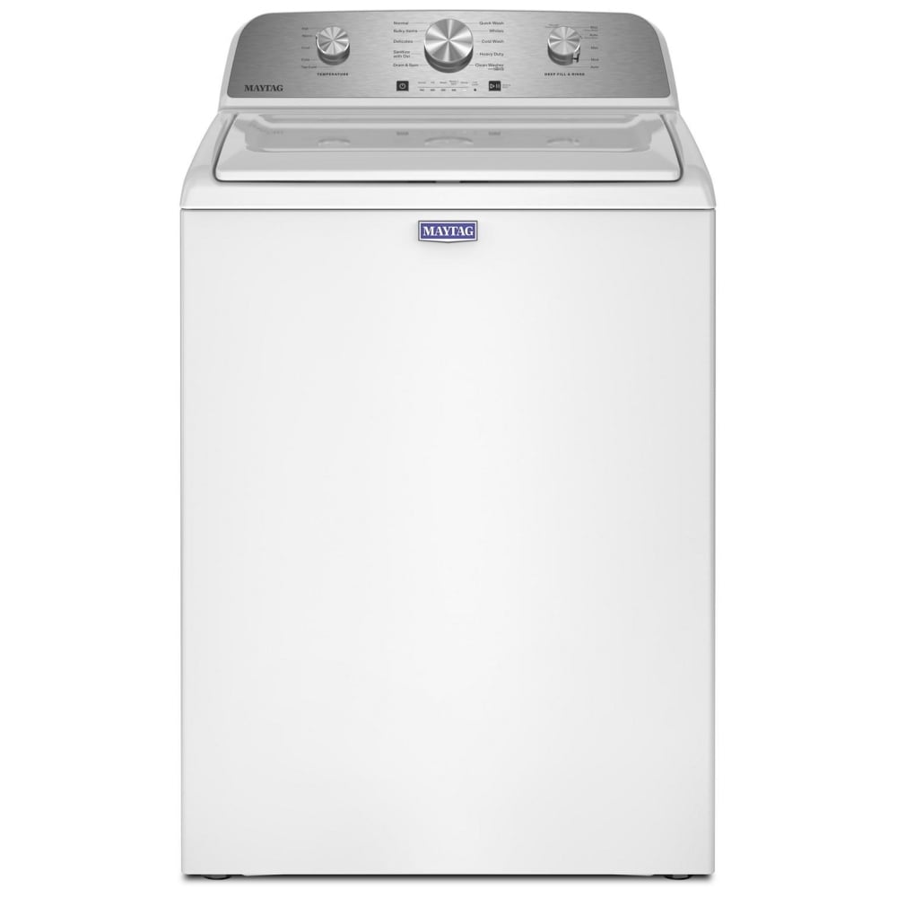 Maytag MTW4205SW Top Load Washer, 4.8 cu. ft. Washer Capacity, 10 Wash Cycles, 5 Temperature Settings, 700 RPM Washer Spin Speed, Agitator, White colour