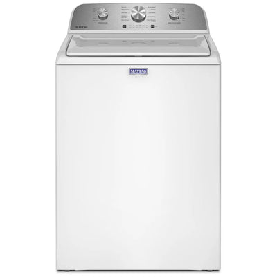 Maytag MTW4205SW 顶部装载洗衣机，4.8 立方英尺洗衣机容量，10 种洗涤程序，5 种温度设置，700 RPM 洗衣机旋转速度，搅拌器，白色