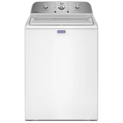 Maytag MTW4205SW 顶部装载洗衣机，4.8 立方英尺洗衣机容量，10 种洗涤程序，5 种温度设置，700 RPM 洗衣机旋转速度，搅拌器，白色