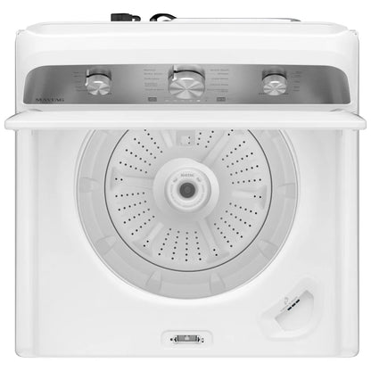 Maytag MTW4205SW 顶部装载洗衣机，4.8 立方英尺洗衣机容量，10 种洗涤程序，5 种温度设置，700 RPM 洗衣机旋转速度，搅拌器，白色