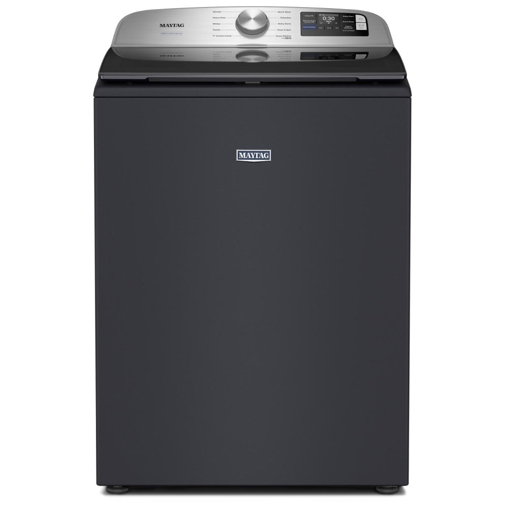 Maytag MTW6205RF Top Load Washer, 6 cu. ft. Washer Capacity, 10 Wash Cycles, 5 Temperature Settings, 750 RPM Washer Spin Speed, Agitator, Wifi Enabled, Midnight Steel colour