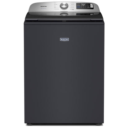 Maytag MTW6205RF 顶开式洗衣机，6 立方英尺容量，10 种洗涤程序，5 种温度设置，750 RPM 洗衣机转速，搅拌器，支持 Wifi，午夜钢色