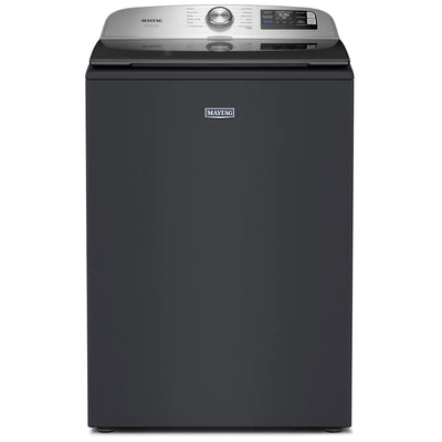 Maytag MTW7205RF 顶部装载洗衣机，6.0 立方英尺洗衣机容量，12 种洗涤程序，5 种温度设置，750 RPM 洗衣机转速，搅拌器，支持 Wifi，午夜钢色