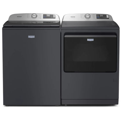 Maytag MTW7205RF 顶部装载洗衣机，6.0 立方英尺洗衣机容量，12 种洗涤程序，5 种温度设置，750 RPM 洗衣机转速，搅拌器，支持 Wifi，午夜钢色