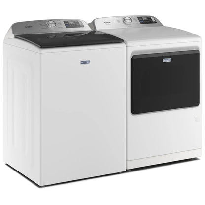 Maytag MTW7205RW 顶开式洗衣机，6.0 立方英尺容量，12 种洗涤程序，5 种温度设置，750 RPM 洗衣机转速，搅拌器，支持 Wifi，白色