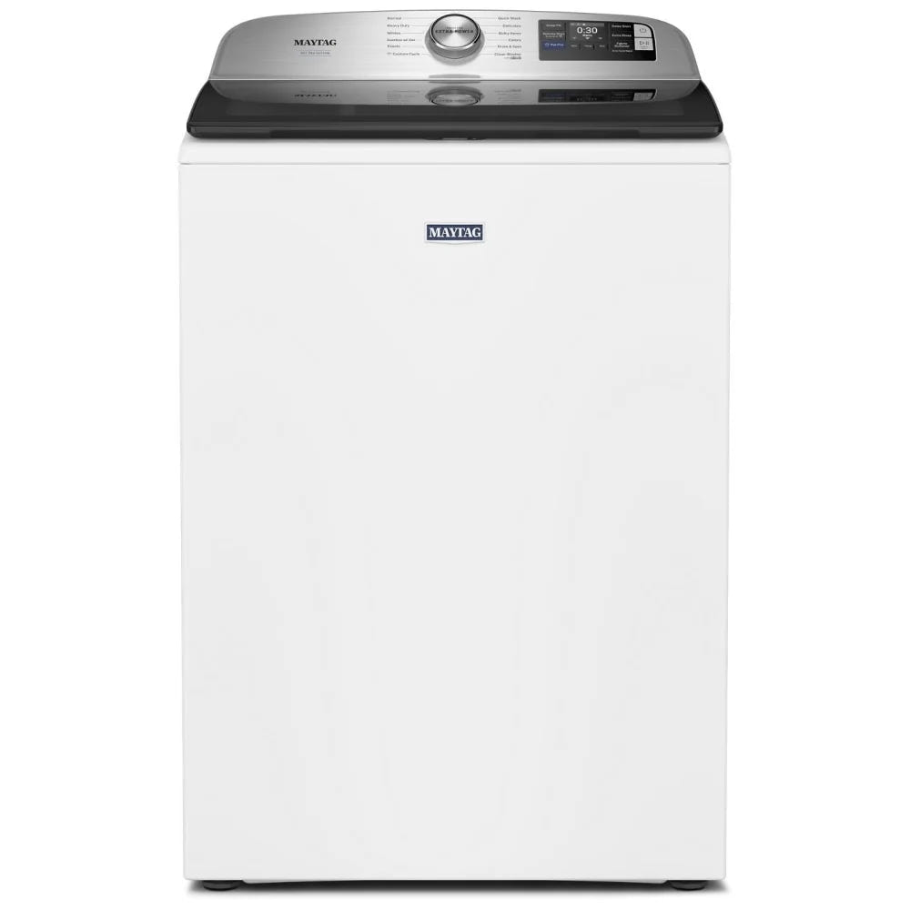 Maytag MTW7205RW 顶开式洗衣机，6.0 立方英尺容量，12 种洗涤程序，5 种温度设置，750 RPM 洗衣机转速，搅拌器，支持 Wifi，白色
