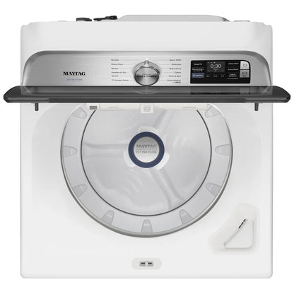 Maytag MTW7205RW 顶开式洗衣机，6.0 立方英尺容量，12 种洗涤程序，5 种温度设置，750 RPM 洗衣机转速，搅拌器，支持 Wifi，白色