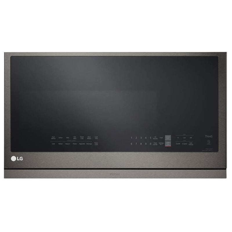 LG MVEL2137D Over the Range Microwave, 30 inch Exterior Width, 2.1 cu. ft. Capacity, 400 CFM, 1,050 W Watts, LED, Black Stainless Steel colour