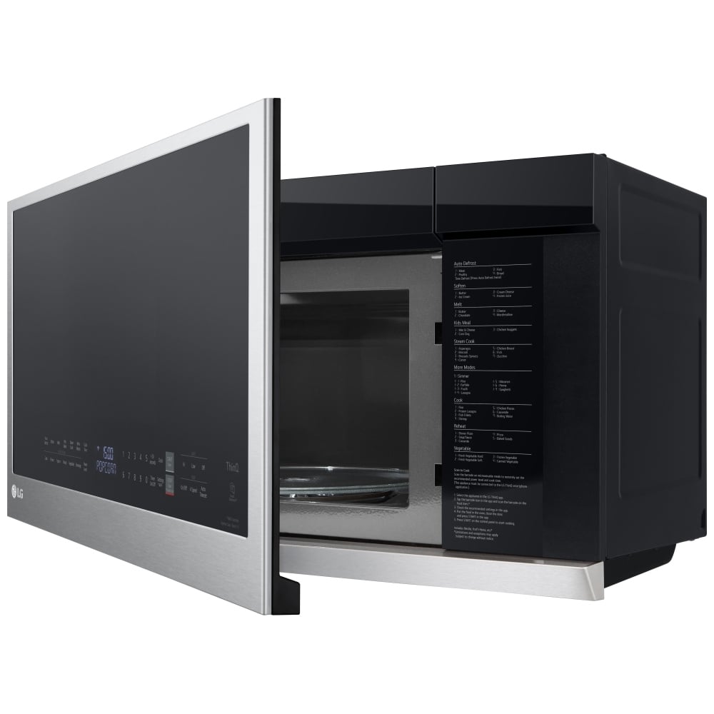 LG MVEL2137F Over the Range Microwave, 30 inch Exterior Width, 2.1 cu. ft. Capacity, 400 CFM, 900 W Watts, LED, Stainless Steel colour