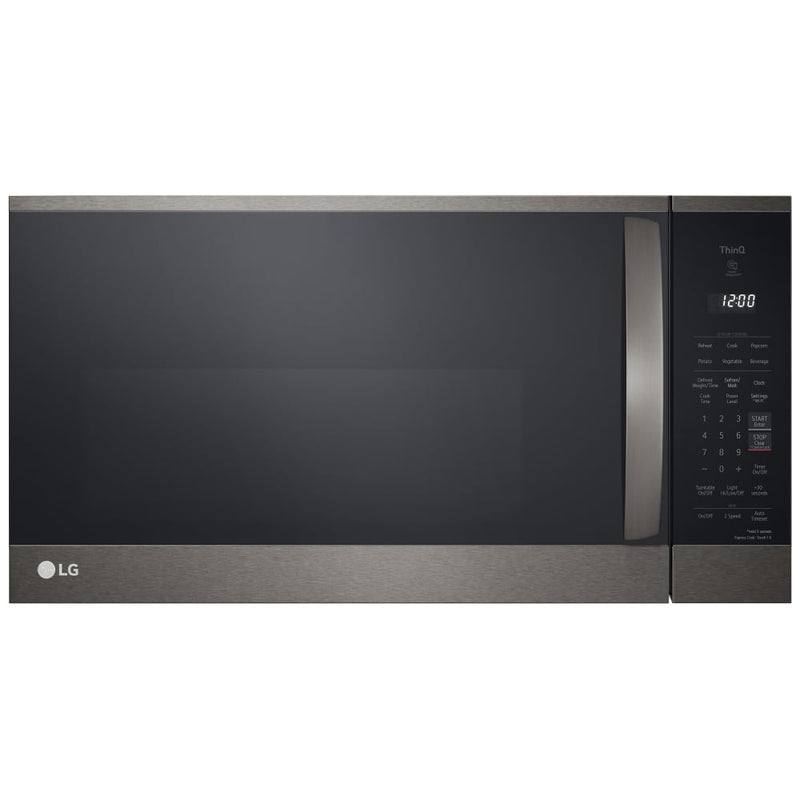 LG MVEM1825D Over the Range Microwave, 30 inch Exterior Width, 1.8 cu. ft. Capacity, 300 CFM, 1,000 W Watts, Halogen , Black Stainless Steel colour