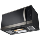 LG MVEM1825D Over the Range Microwave, 30 inch Exterior Width, 1.8 cu. ft. Capacity, 300 CFM, 1,000 W Watts, Halogen , Black Stainless Steel colour