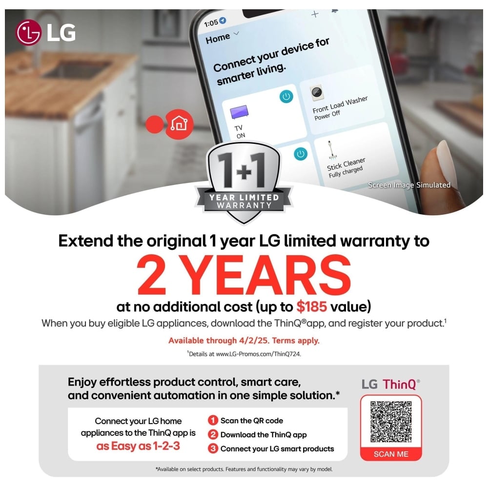 LG MVEM1825X 2.1 cu. ft. Smart Wi-Fi Enabled Over-the-Range Microwave Oven