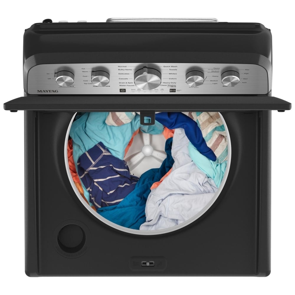 Maytag MVW5435PBK Top Load Washer, Agitator, 5.5 cu. ft. Washer Capacity, 11 Wash Cycles, 5 Temperature Settings, 770 RPM Washer Spin Speed