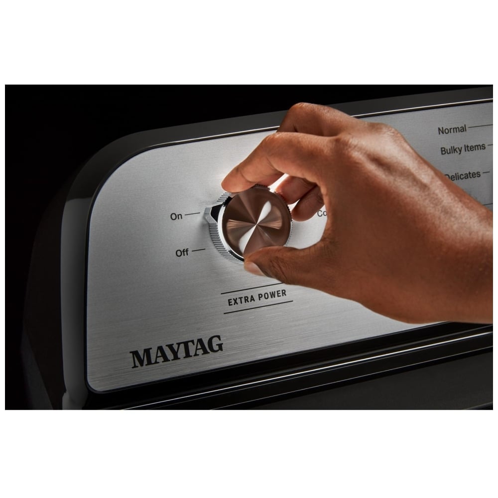 Maytag MVW5435PBK Top Load Washer, Agitator, 5.5 cu. ft. Washer Capacity, 11 Wash Cycles, 5 Temperature Settings, 770 RPM Washer Spin Speed