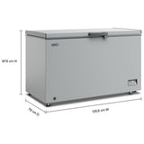 Maytag MZCC4316TG Chest Freezer, 60 inch Width, 16 cu. ft. Capacity, Manual, Interior Light (Freezer), Convertible Fridge/Freezer, Glacier Grey colour