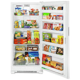 Maytag MZF34X18FW Upright Freezer, 30 inch Width, 18 cu. ft. Capacity, Automatic, Reversible Door, Interior Light (Freezer), White colour