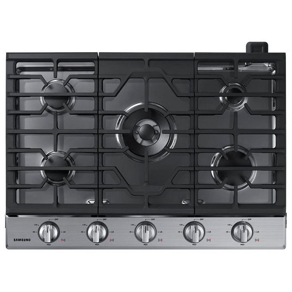 Samsung NA30N6555TS Gas Cooktop, 30 inch Exterior Width, 5 Burners, 19,000 BTU Highest Burner