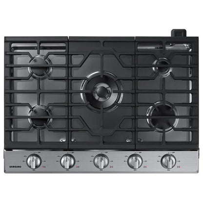 Samsung NA30N6555TS Gas Cooktop, 30 inch Exterior Width, 5 Burners, 19,000 BTU Highest Burner