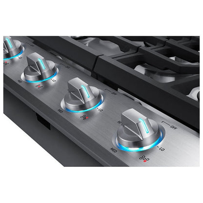 Samsung NA30N6555TS Gas Cooktop, 30 inch Exterior Width, 5 Burners, 19,000 BTU Highest Burner