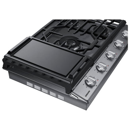 Samsung NA30N6555TS Gas Cooktop, 30 inch Exterior Width, 5 Burners, 19,000 BTU Highest Burner