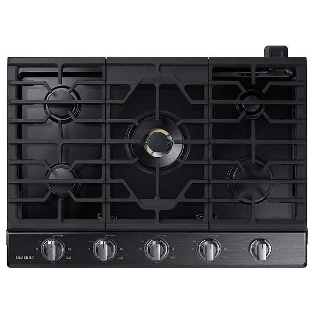 Samsung NA30N7755TG - NA30N7755TG/AA Gas Cooktop, 30 inch Exterior Width, 5 Burners, 22,000 BTU Highest Burner, Black Stainless Steel colour