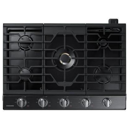 Samsung NA30N7755TG Gas Cooktop, 30 inch Exterior Width, 5 Burners, 22,000 BTU Highest Burner, Black Stainless Steel colour