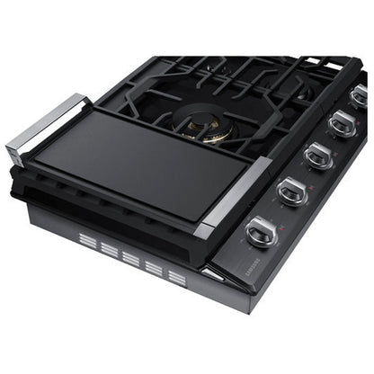 Samsung NA30N7755TG Gas Cooktop, 30 inch Exterior Width, 5 Burners, 22,000 BTU Highest Burner, Black Stainless Steel colour