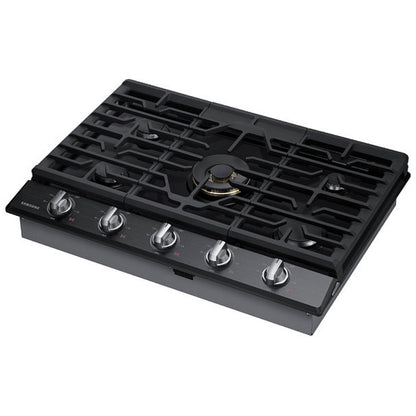 Samsung NA30N7755TG Gas Cooktop, 30 inch Exterior Width, 5 Burners, 22,000 BTU Highest Burner, Black Stainless Steel colour