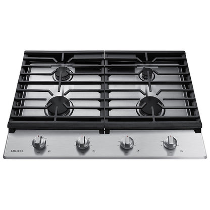 Samsung NA30R5310FS Gas Cooktop, 30 inch Exterior Width, 4 Burners, 17,000 BTU Highest Burner, Stainless Steel colour