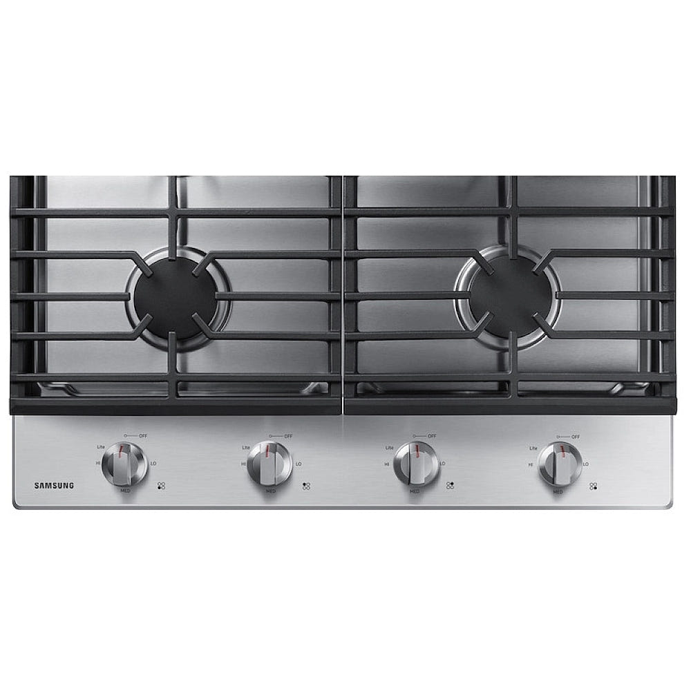 Samsung NA30R5310FS Gas Cooktop, 30 inch Exterior Width, 4 Burners, 17,000 BTU Highest Burner, Stainless Steel colour